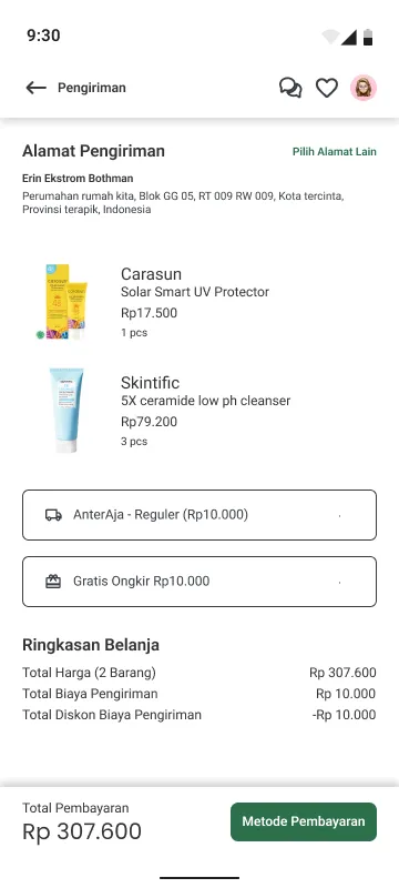 Checkout Lengkap