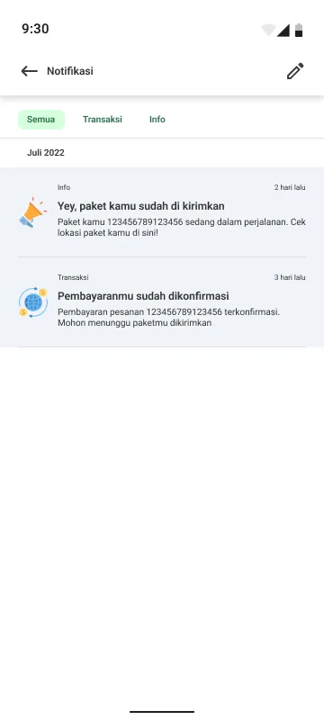 Notification Semua